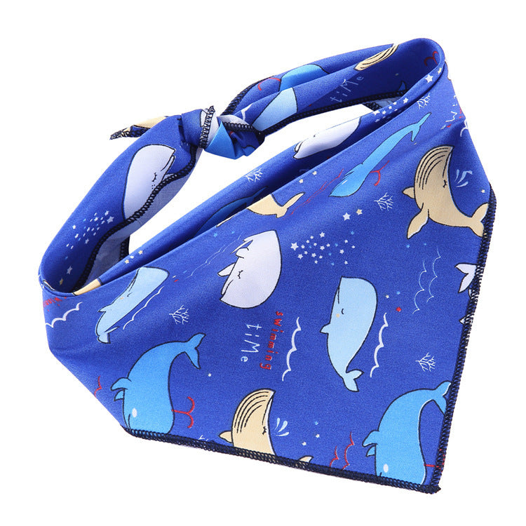 Adjustable Cotton Dog Bandana and Triangle Scarf for Pets