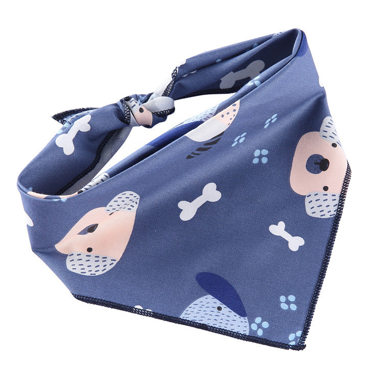 Adjustable Cotton Dog Bandana and Triangle Scarf for Pets