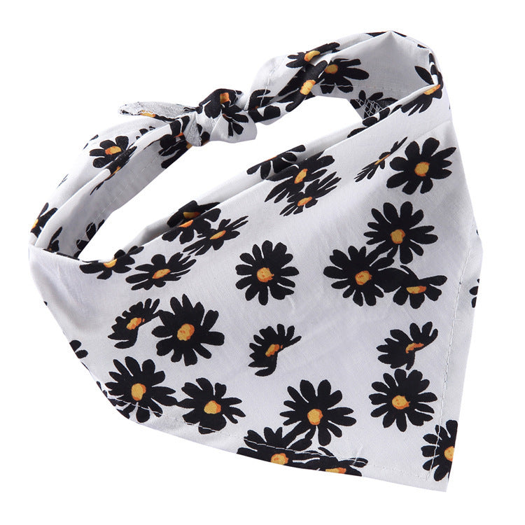 Adjustable Cotton Dog Bandana and Triangle Scarf for Pets