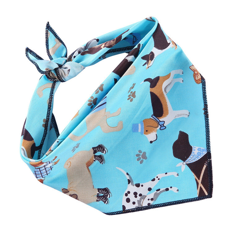 Adjustable Cotton Dog Bandana and Triangle Scarf for Pets