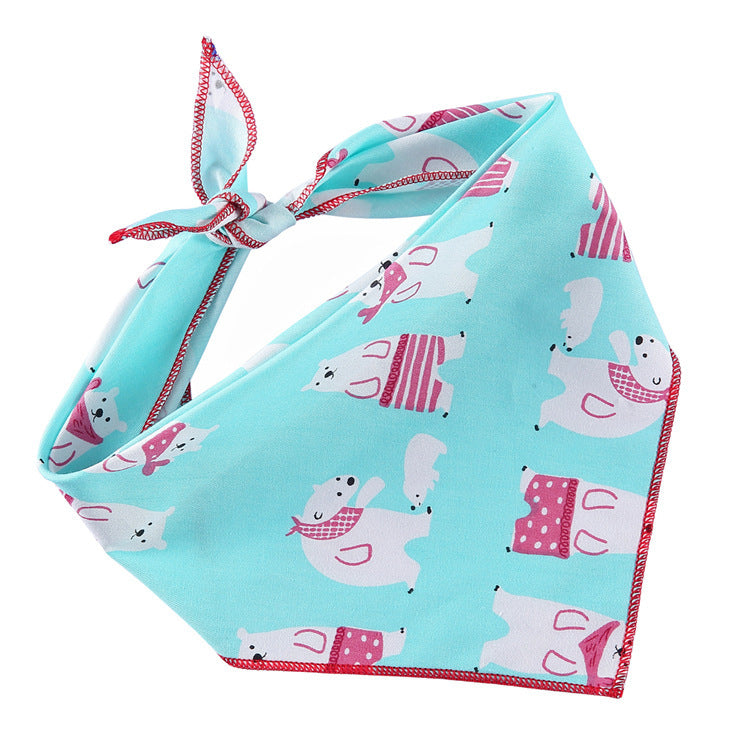 Adjustable Cotton Dog Bandana and Triangle Scarf for Pets