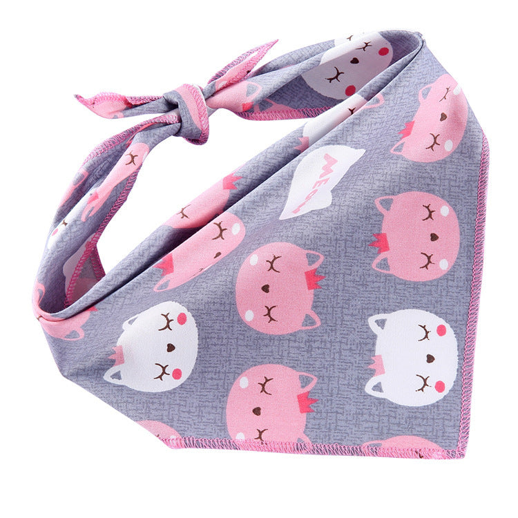 Adjustable Cotton Dog Bandana and Triangle Scarf for Pets