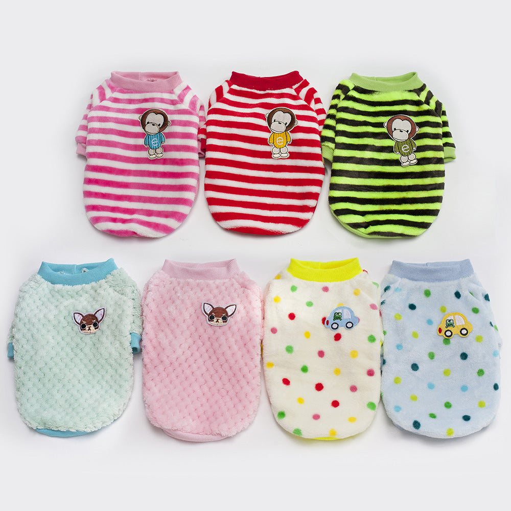 Soft Fleece Dog Coat for Fall and Winter