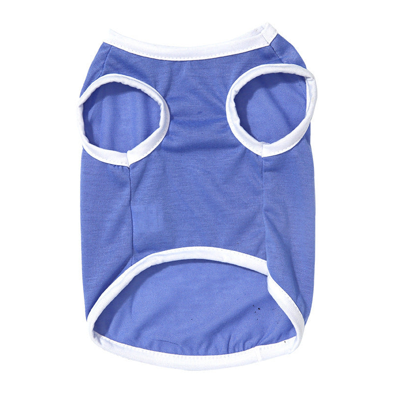 Casual Cotton Dog Vest in Light Blue for Comfort and Style