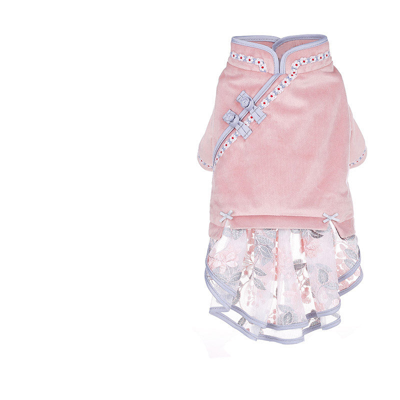 Elegant Cat Clothes with Stylish High Waist Bow Skirt