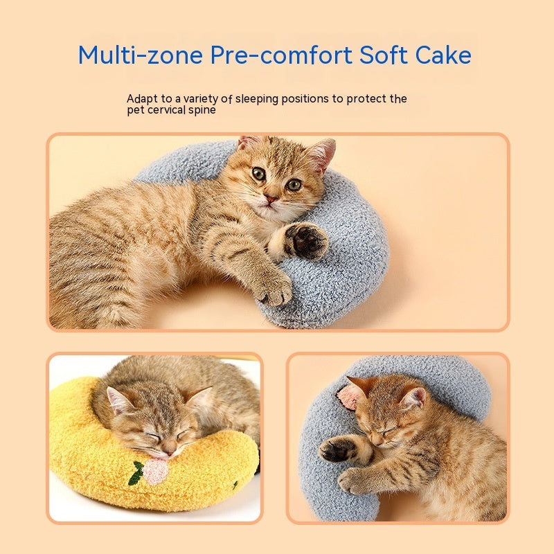 Soft Cotton Dog & Cat Moon Pillow