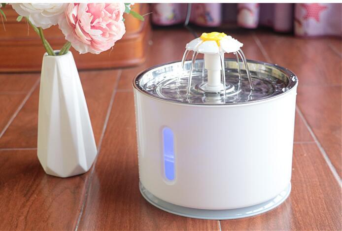 Fashion Automatic Lower Style DogKitten Water Drinking Pet Fountain Pet Bowl Drink Dish Filter