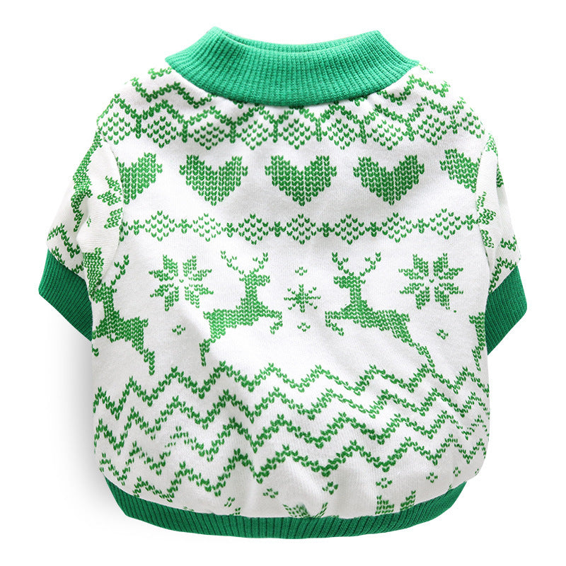 Christmas Dog T-Shirt Soft Cotton Pet Clothes for Holiday Season