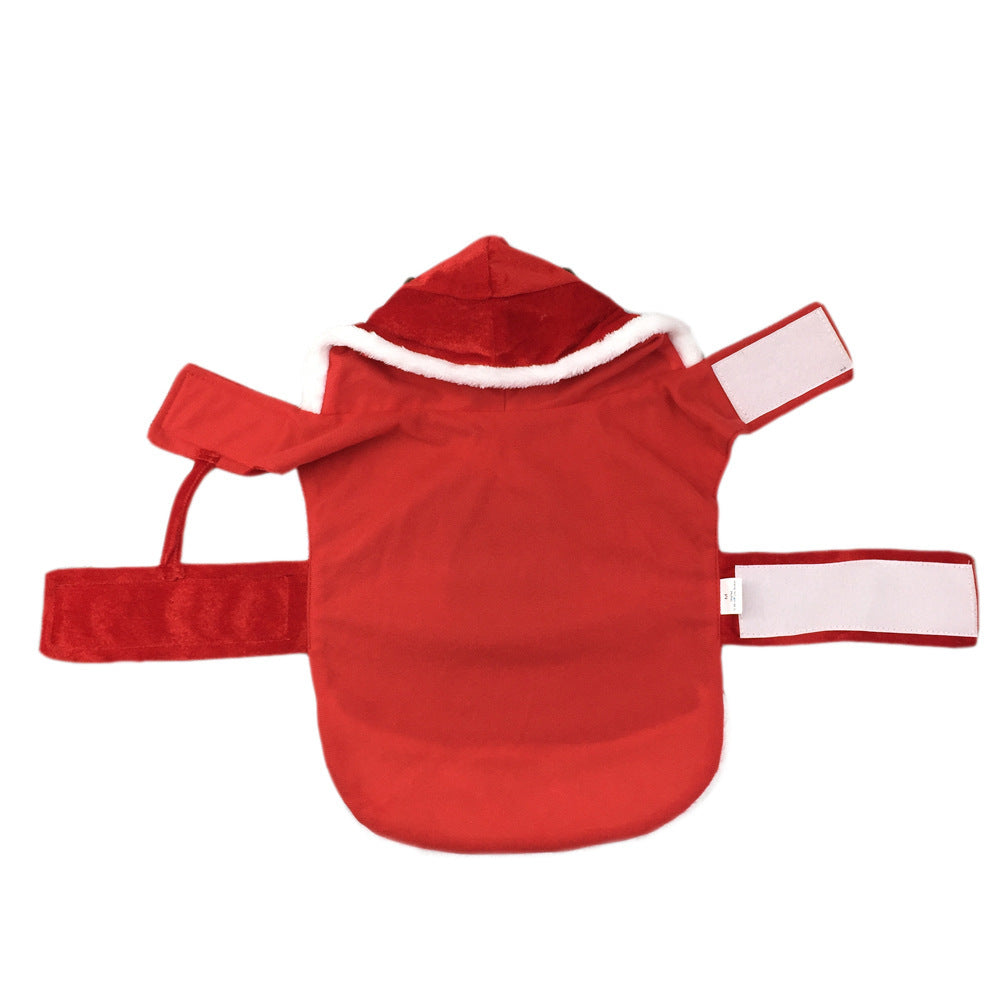 Santa Claus Riding Deer Christmas Dog Outfit