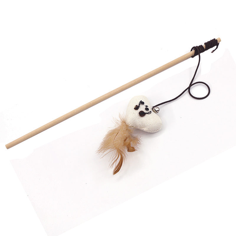 Funny Cat Stick Bite-Resistant Toy – Interactive Wooden Stick with Multiple Designs