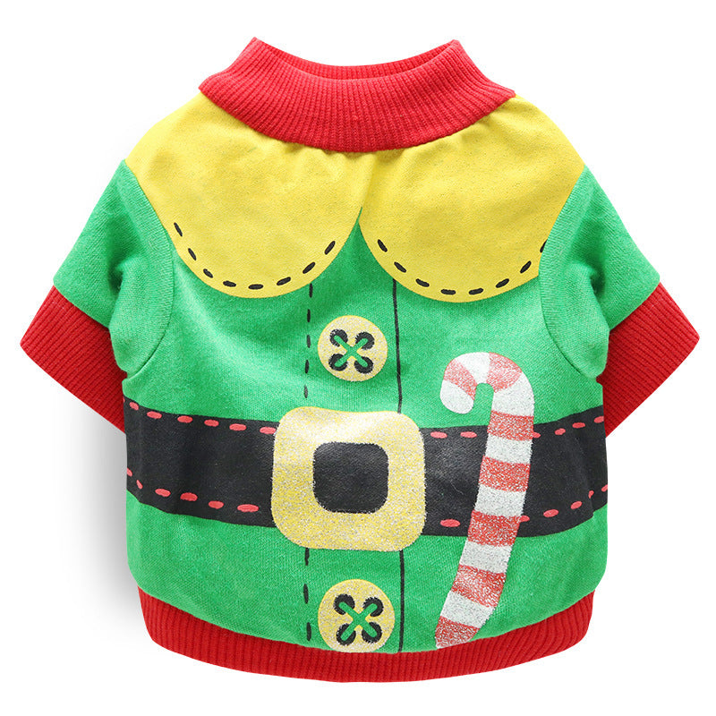 Christmas Dog T-Shirt Soft Cotton Pet Clothes for Holiday Season