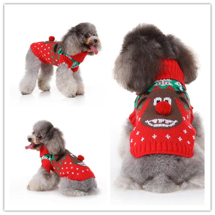Soft Polyester Pet Sweater Casual Dog Clothes for Winter