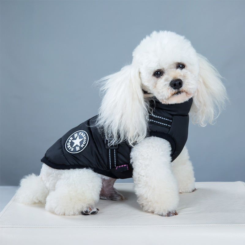 Waterproof Winter Dog Jacket with Built-in Harness for Cold Weather