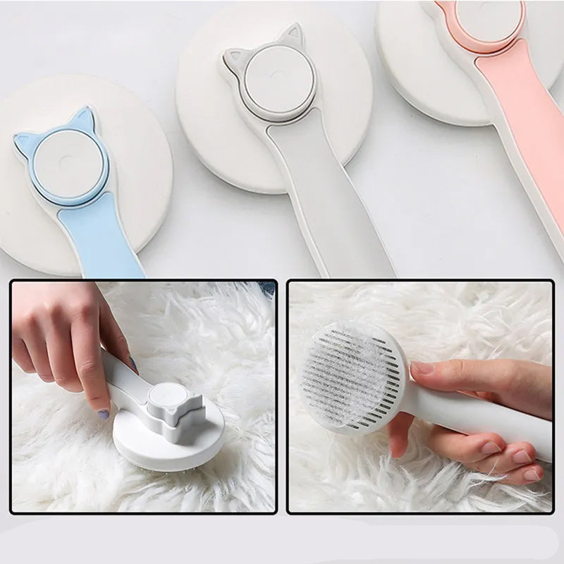 Self-Cleaning Cat & Dog Grooming Brush