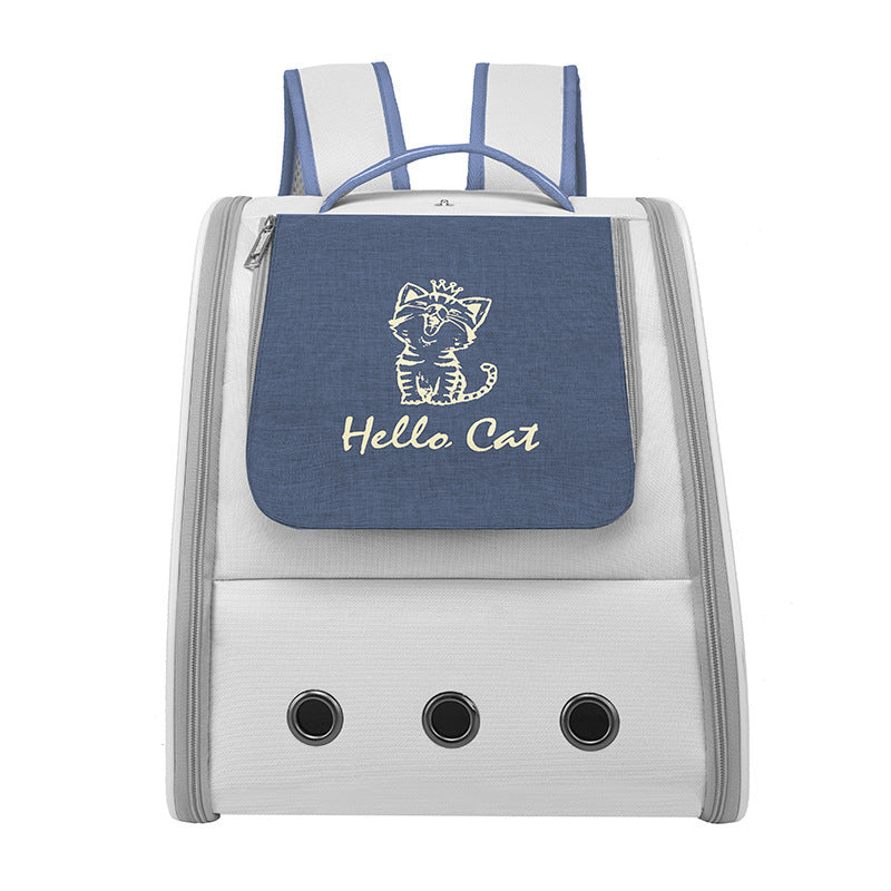 Classic Double Back Pet Cat Bag Foldable Breathable Multifunctional Fashion All-match