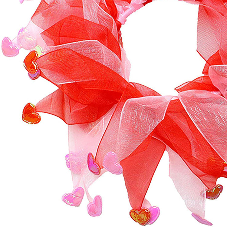 Valentine's Day Pet Accessories Headband And Scarf Set