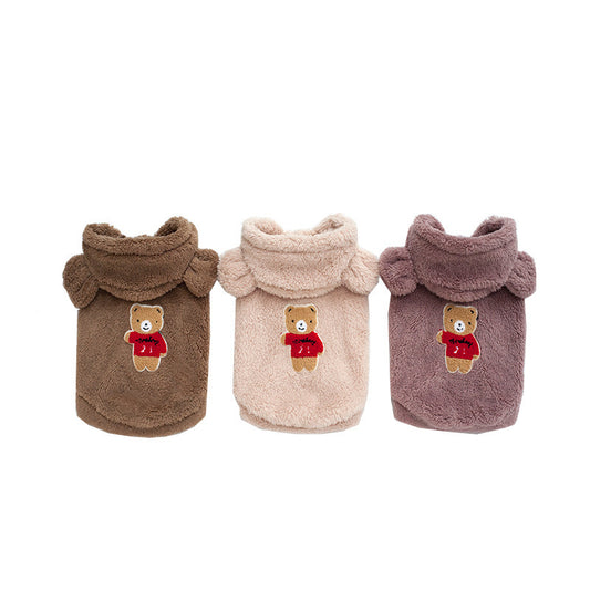 Bear Ear Hooded Coat Pet Clothes