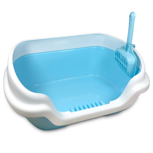 Semi-Enclosed Cat Litter Box