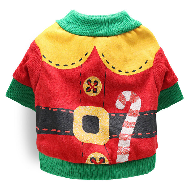 Christmas Dog T-Shirt Soft Cotton Pet Clothes for Holiday Season