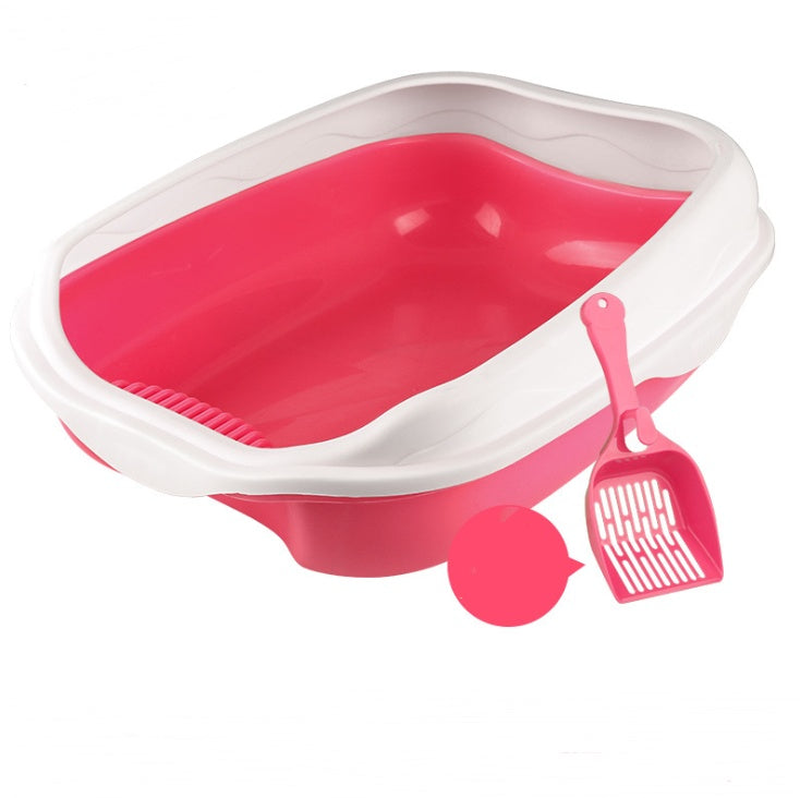 Cat Litter Box Set with Mat and Shovel