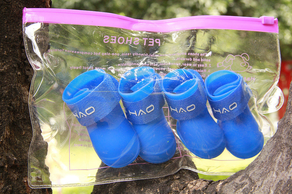Waterproof Cartoon Pet Dog Shoes Candy Rain Boots