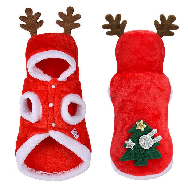 Flannel Elk Christmas Pet Clothing