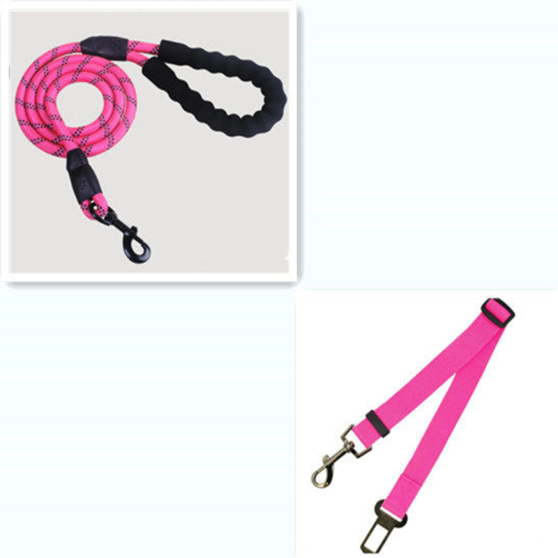 Reflective Dog Leash – Nylon Rope for Walking and Training Dogs