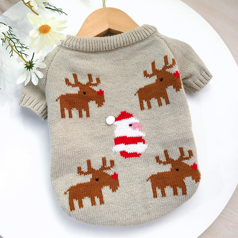 Christmas Dog Sweater Festive Pet Clothes for Winter