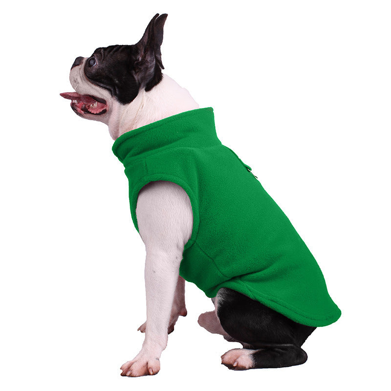 Soft Solid Color Fleece Singlet for Small and Medium Dogs