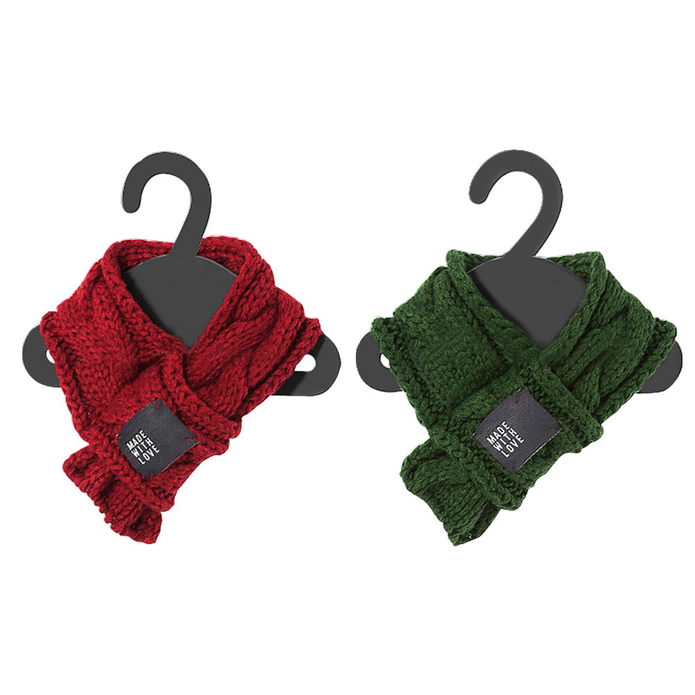 Pet Scarf Warm Wool Scarf for Small Dogs Puppies and Cats Fashionable Accessories