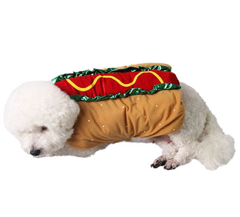 Funny Hot Dog Pet Costume Cute Dog and Cat Outfit