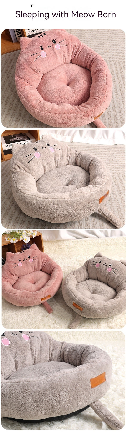 Big And Small Trending Cartoon Pet Bed Dog Bed Cat Nest