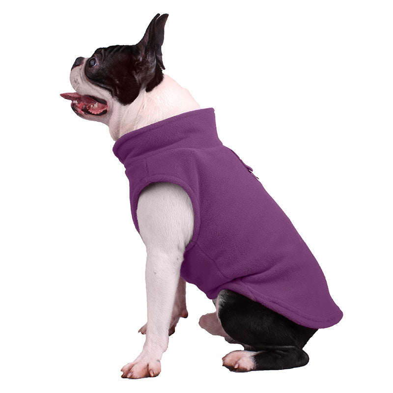 Soft Solid Color Fleece Singlet for Small and Medium Dogs