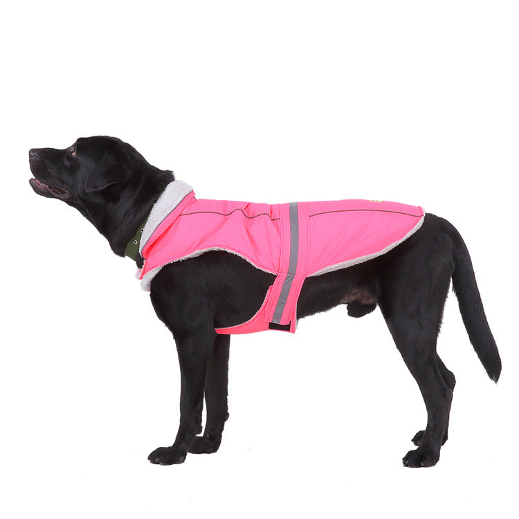 Reflective Winter Dog Jacket for Night Safety and Warmth