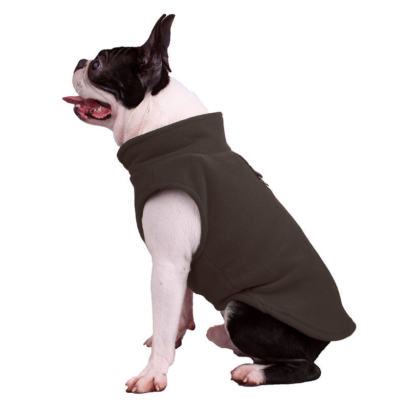 Soft Solid Color Fleece Singlet for Small and Medium Dogs