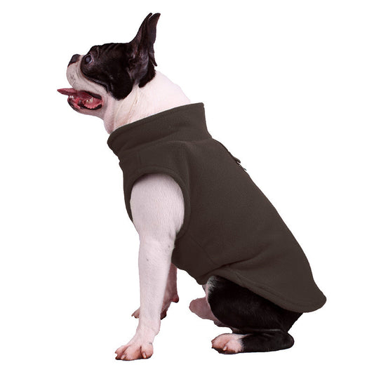 Soft Solid Color Fleece Singlet for Small and Medium Dogs