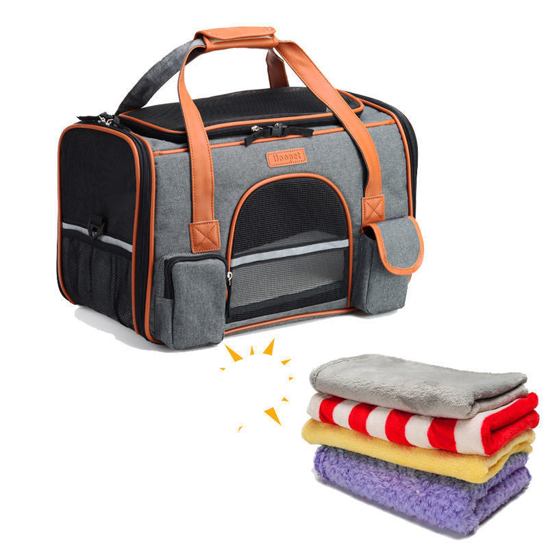 Large-capacity Wholesale Large Outoftheway Portable Dog And Cat Foldable Backpack Handheld Diagonal Bag