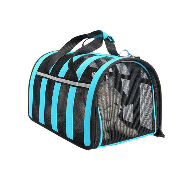 Portable Space Capsule Pet Bag with Geometric Pattern