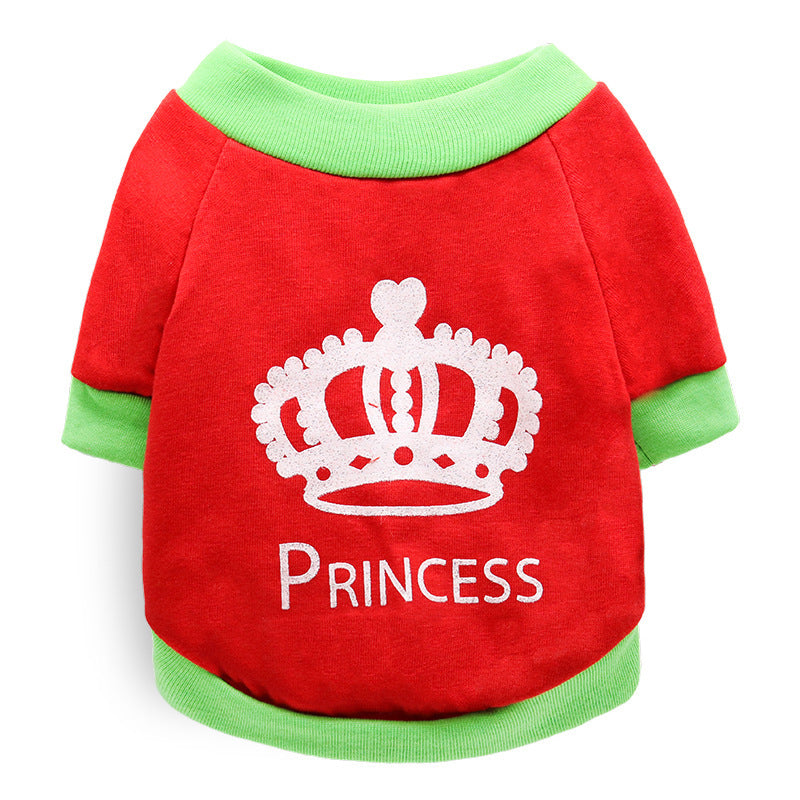 Christmas Dog T-Shirt Soft Cotton Pet Clothes for Holiday Season