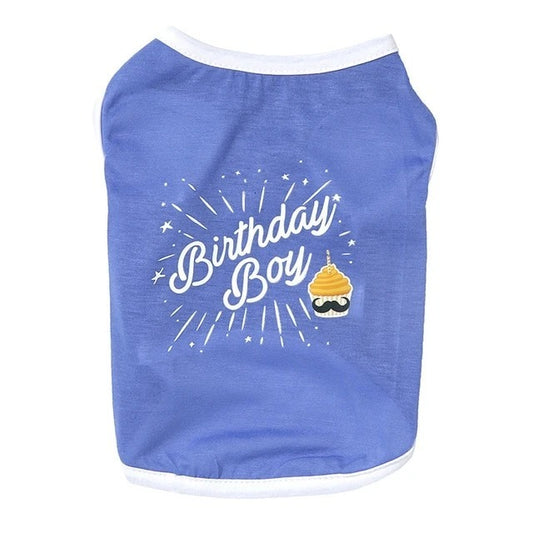 Casual Cotton Dog Vest in Light Blue for Comfort and Style