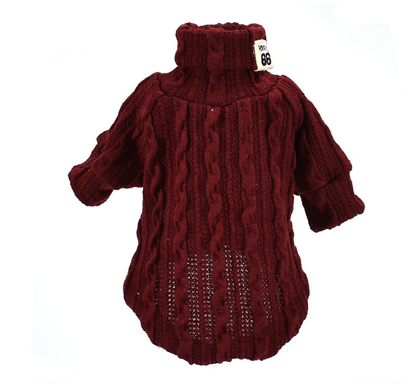 Premium Turtleneck Dog Sweater for Winter Warmth