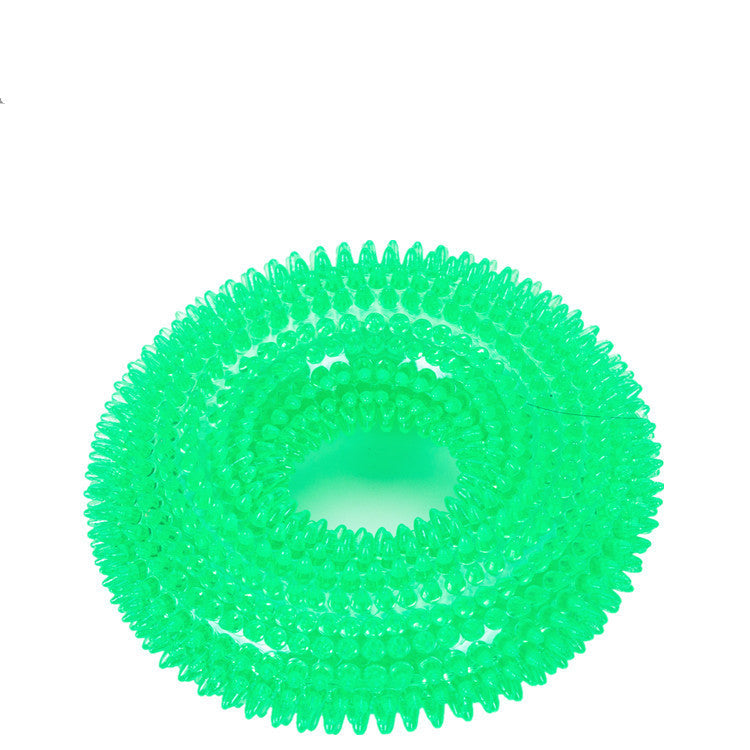 Pet Toy Bite-Resistant Sounding Spike Ring Ball – Durable and Fun for Pets