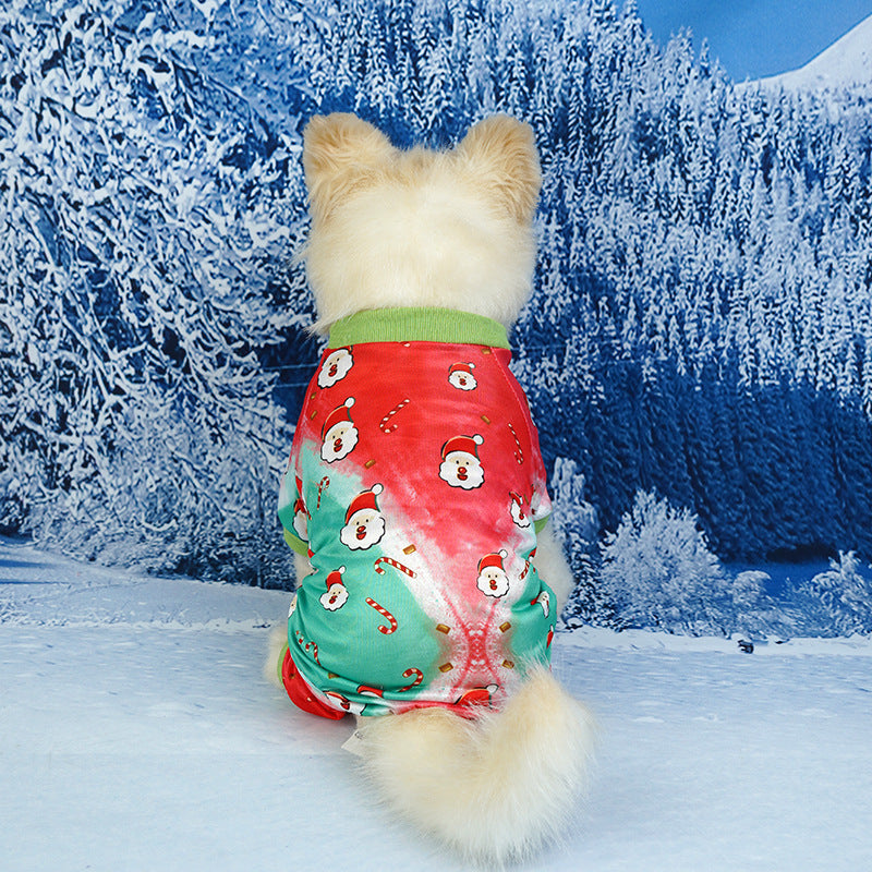 Festive Pet Christmas Clothes Red and Green Holiday Outfit for Dogs and Cats