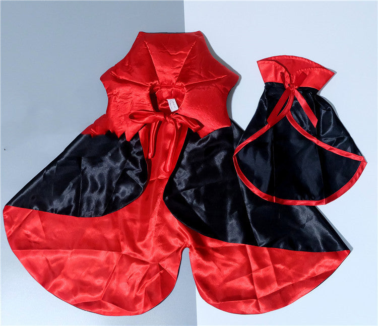 Halloween Vampire Cloak for Pets Scary Costume for Cats and Dogs