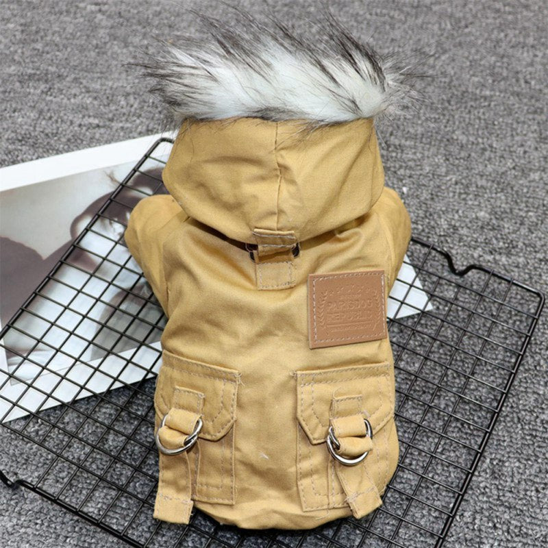 Extra Warm Double Layer Fleece Dog Hoodie for Cold Weather