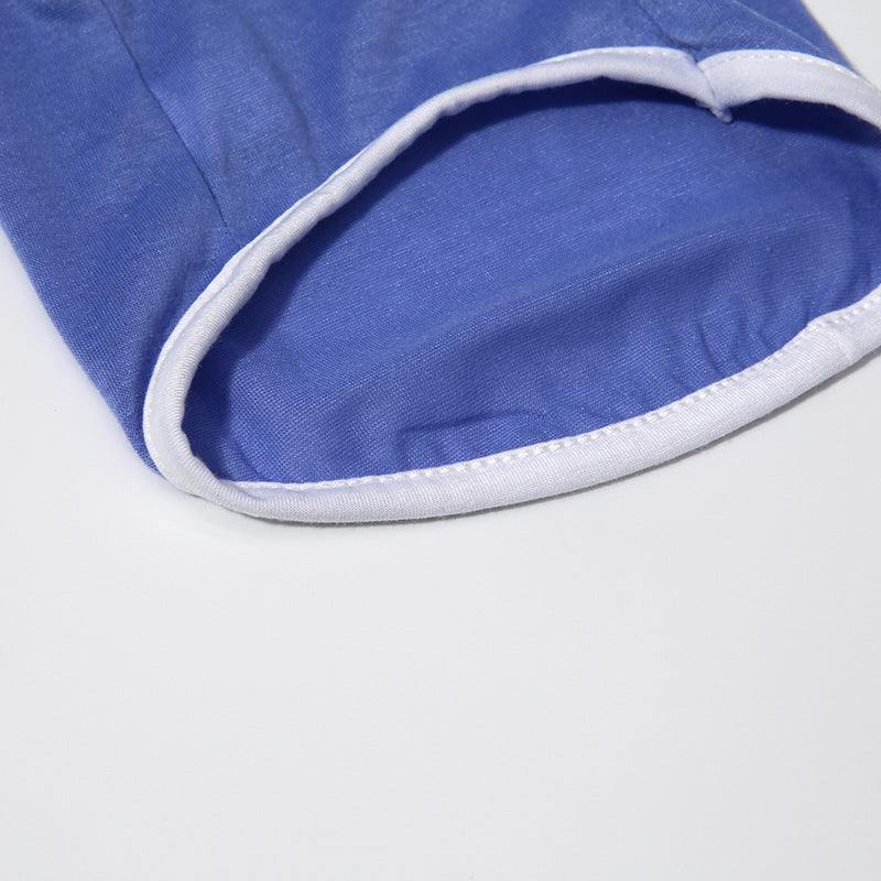 Casual Cotton Dog Vest in Light Blue for Comfort and Style