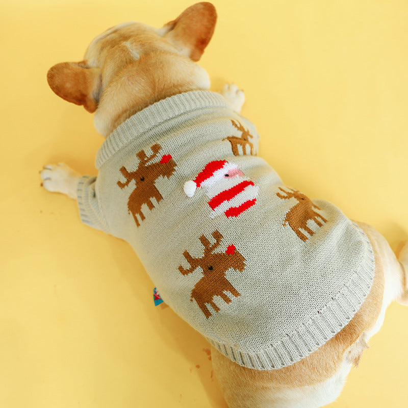 Christmas Dog Sweater Festive Pet Clothes for Winter