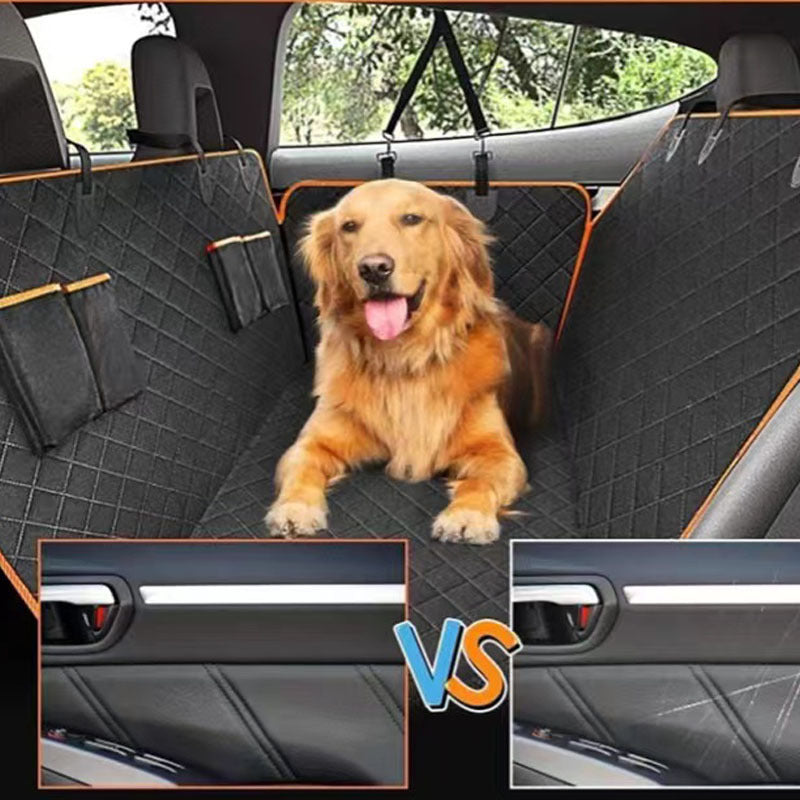 Car Pet Seat Cover Waterproof Dog Mat with Double Pockets