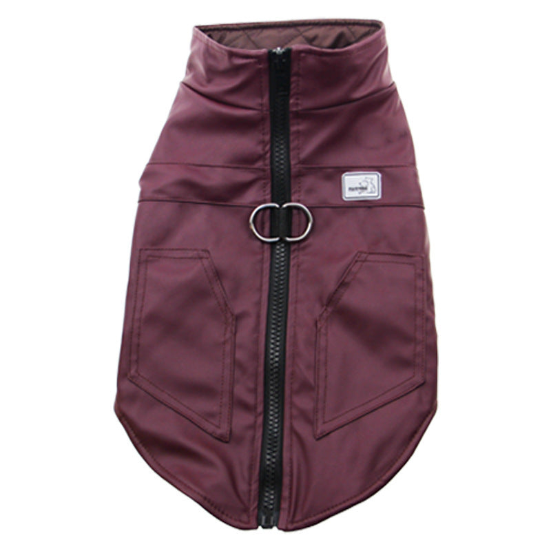 Leather Winter Vest for Dogs and Cats