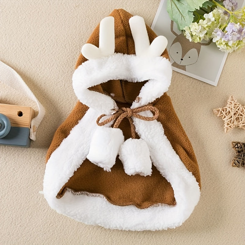 Christmas Pet Costume Santa Cape With Hat